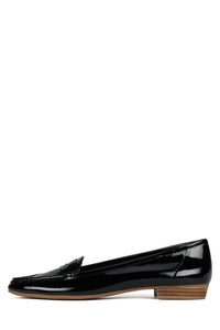 OLD-SOUL Jeffrey Campbell Loafer Black Patent Natural Stack