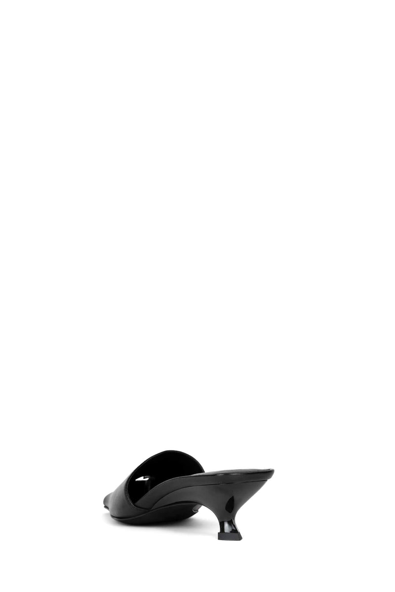ORB Jeffrey Campbell Kitten Heel Mules Black Silver