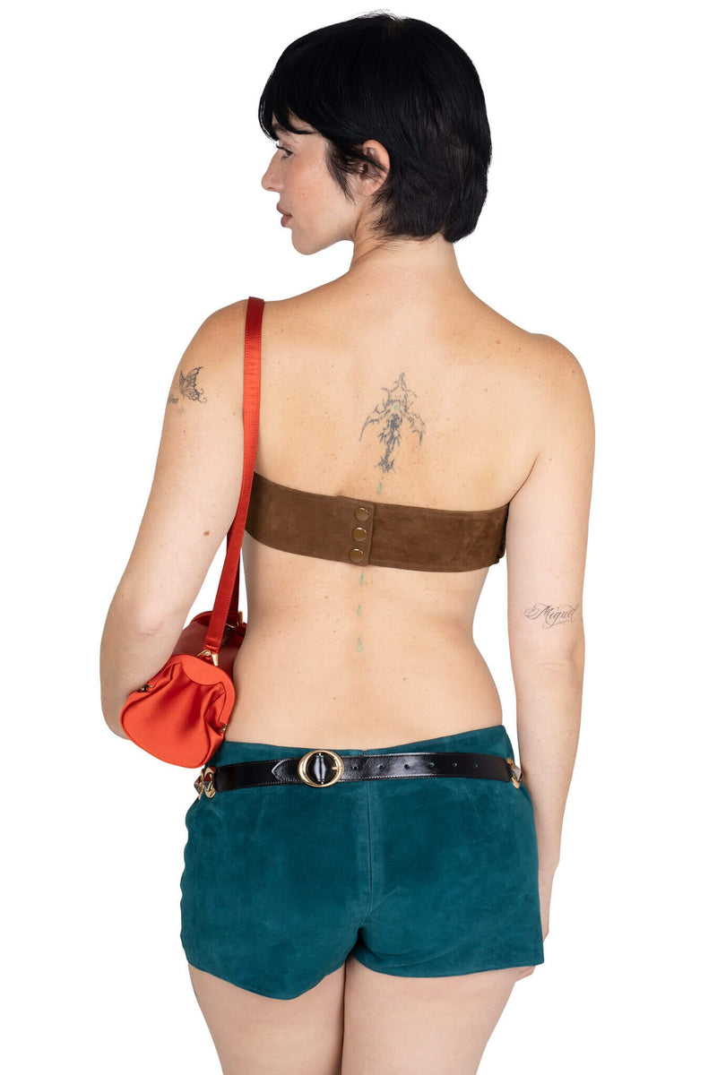 OUT-WEST Jeffrey Campbell Shorts Turquoise Suede  3