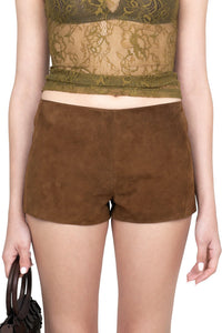 OUT-WEST SHORTS Shorts YYH Brown Suede XS 