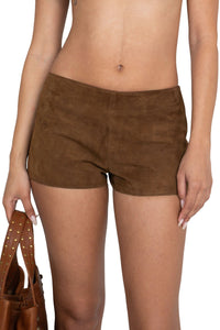OUT-WEST SHORTS Shorts YYH Brown Suede XS 
