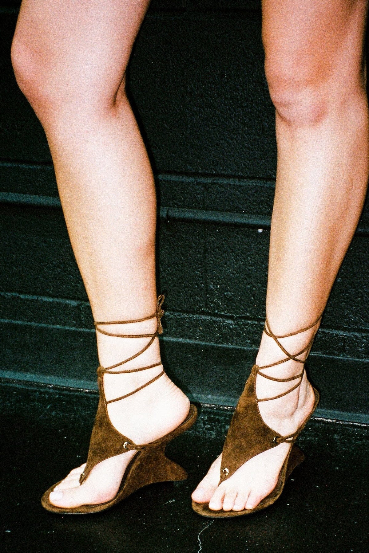 PACHOULI Jeffrey Campbell Strappy Sandals Espresso Suede