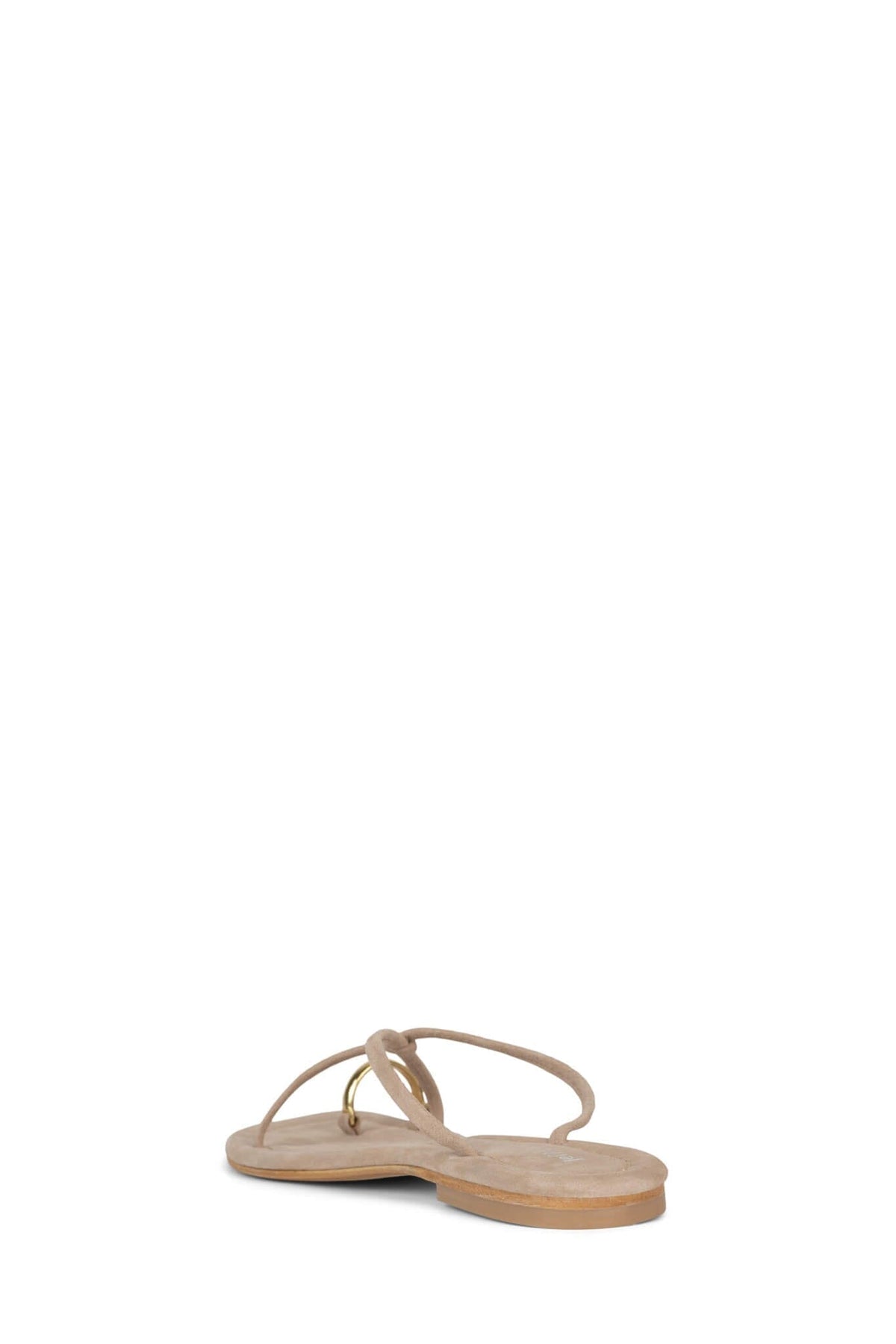 PACIFICO Jeffrey Campbell Flat Sandals Taupe Suede Gold