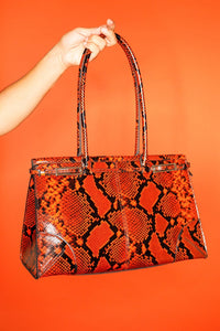 PALOMINO Jeffrey Campbell Shoulder Bag Orange Python