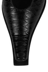 PARALLAX Jeffrey Campbell Heeled Mule Black Snake