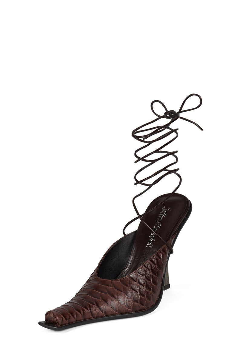 PARALLAX Jeffrey Campbell Heeled Mule Brown Snake
_hover