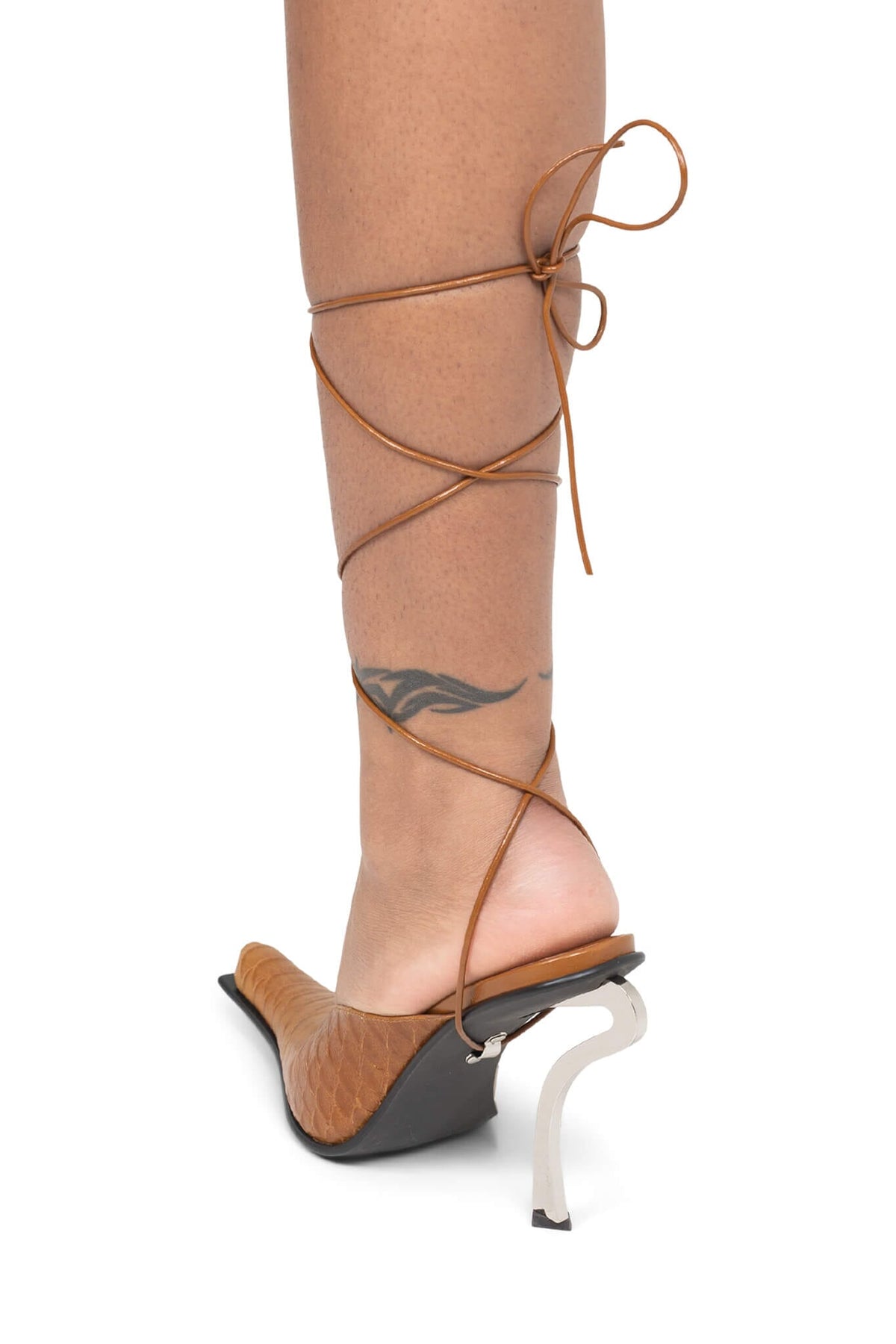 PARALLAX Jeffrey Campbell Heeled Mule Mustard Snake