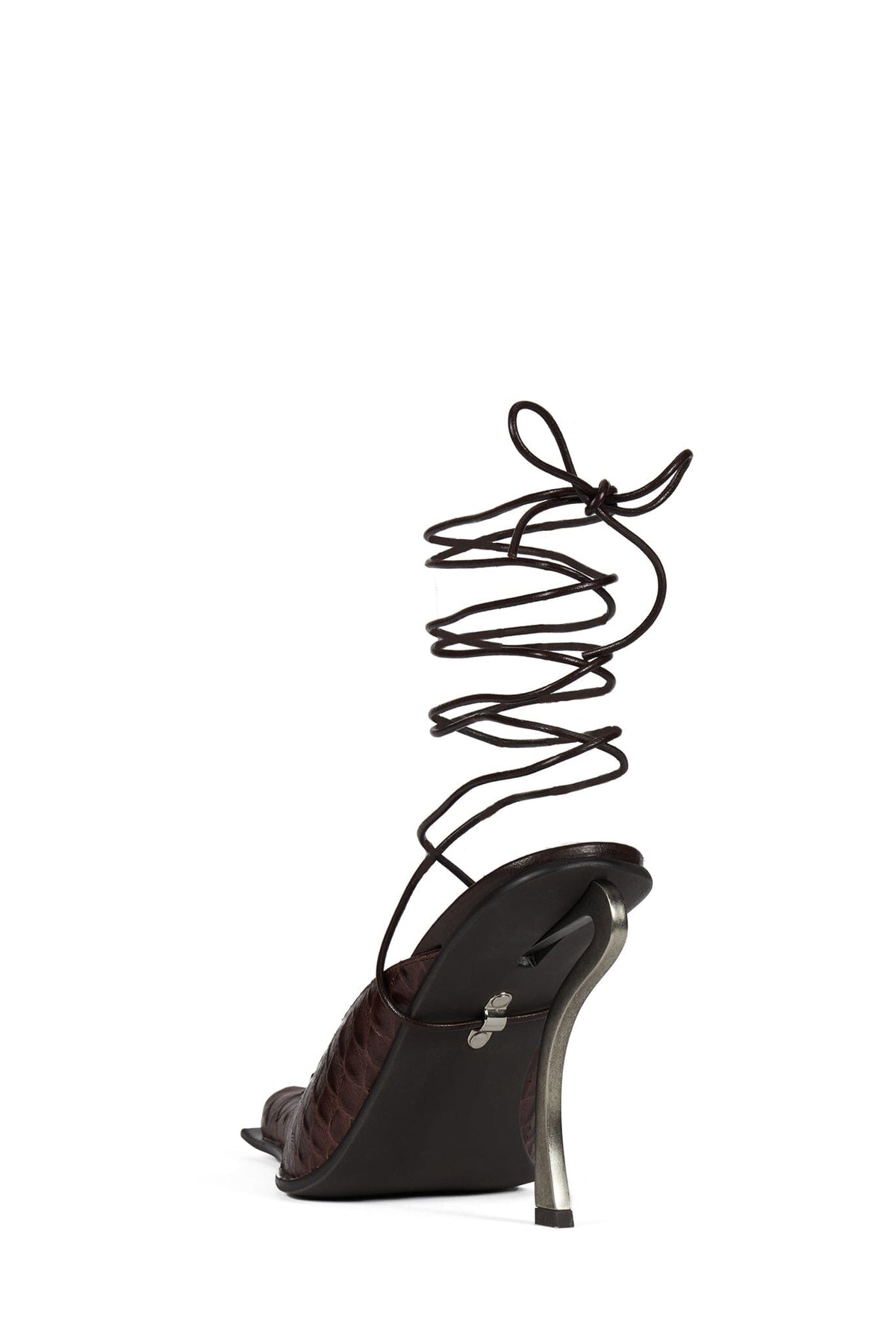PARALLAX Jeffrey Campbell Heeled Mule Brown Snake