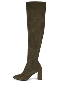 PARISAH-2 Jeffrey Campbell Heeled Boots Black Suede Khaki Suede