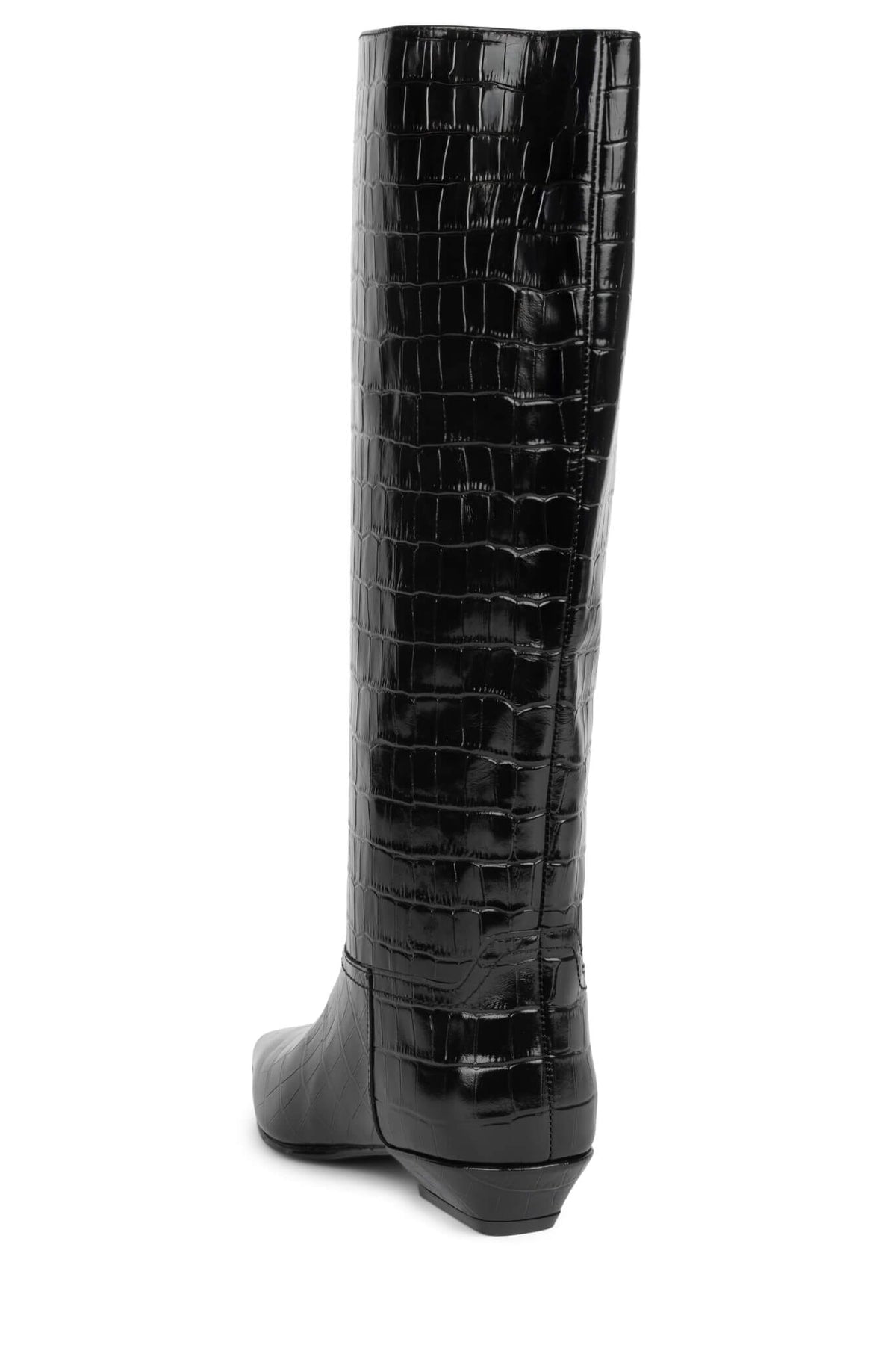 PASSO Jeffrey Campbell Knee-High Boot Black Croco