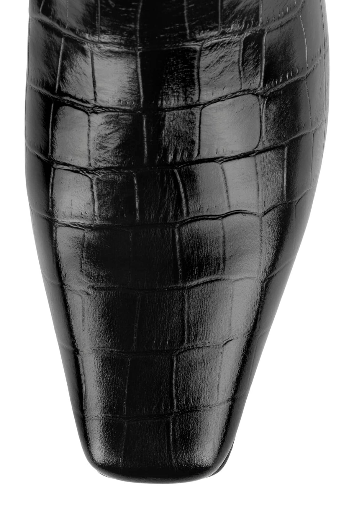 PASSO Jeffrey Campbell Knee-High Boot Black Croco