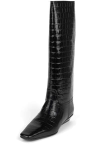PASSO Jeffrey Campbell Knee-High Boot Black Croco
_hover