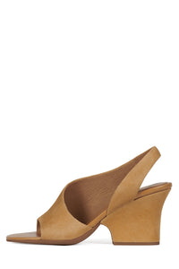 PASTICHE Jeffrey Campbell Slingback Sandal Camel Suede