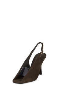 PATRIZIA Jeffrey Campbell Heeled Sandal Brown Suede _hover