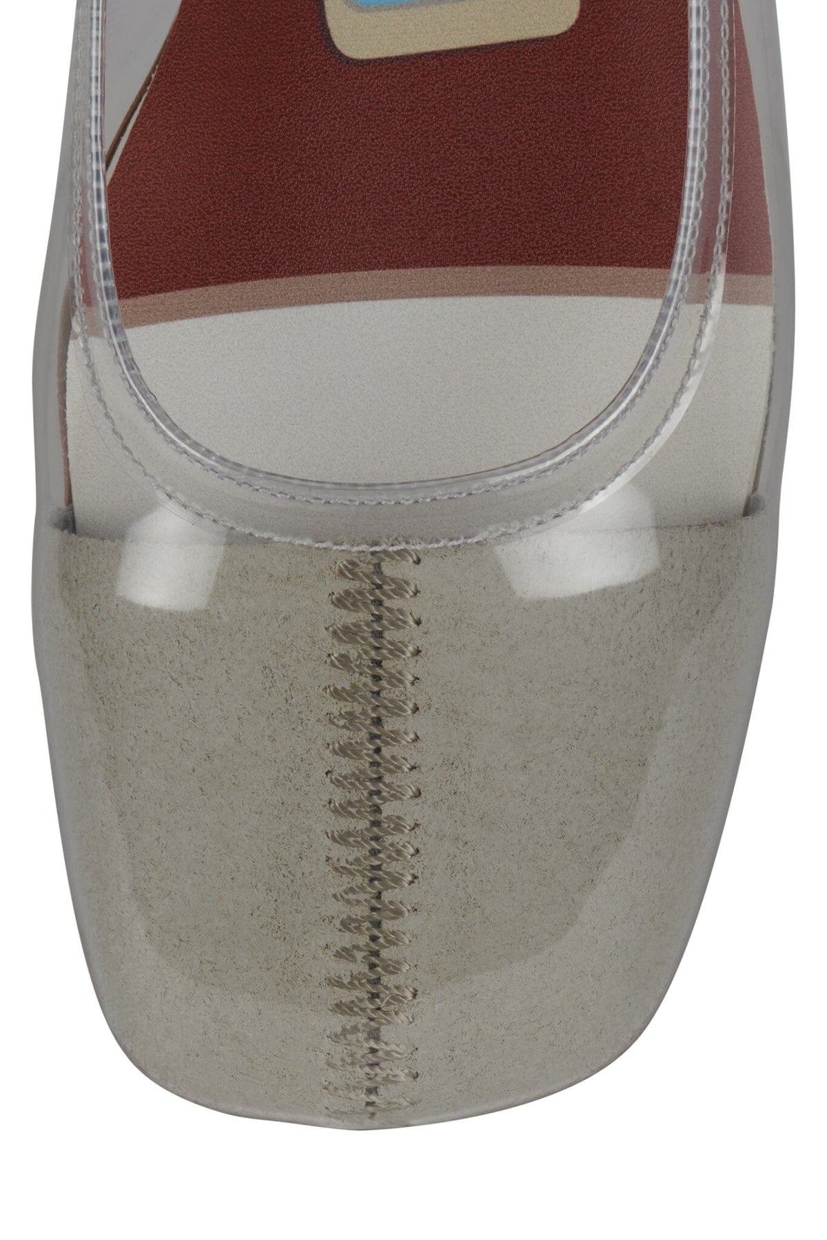 PERCEPTION Jeffrey Campbell Deconstructed Flat Clear Beige Combo