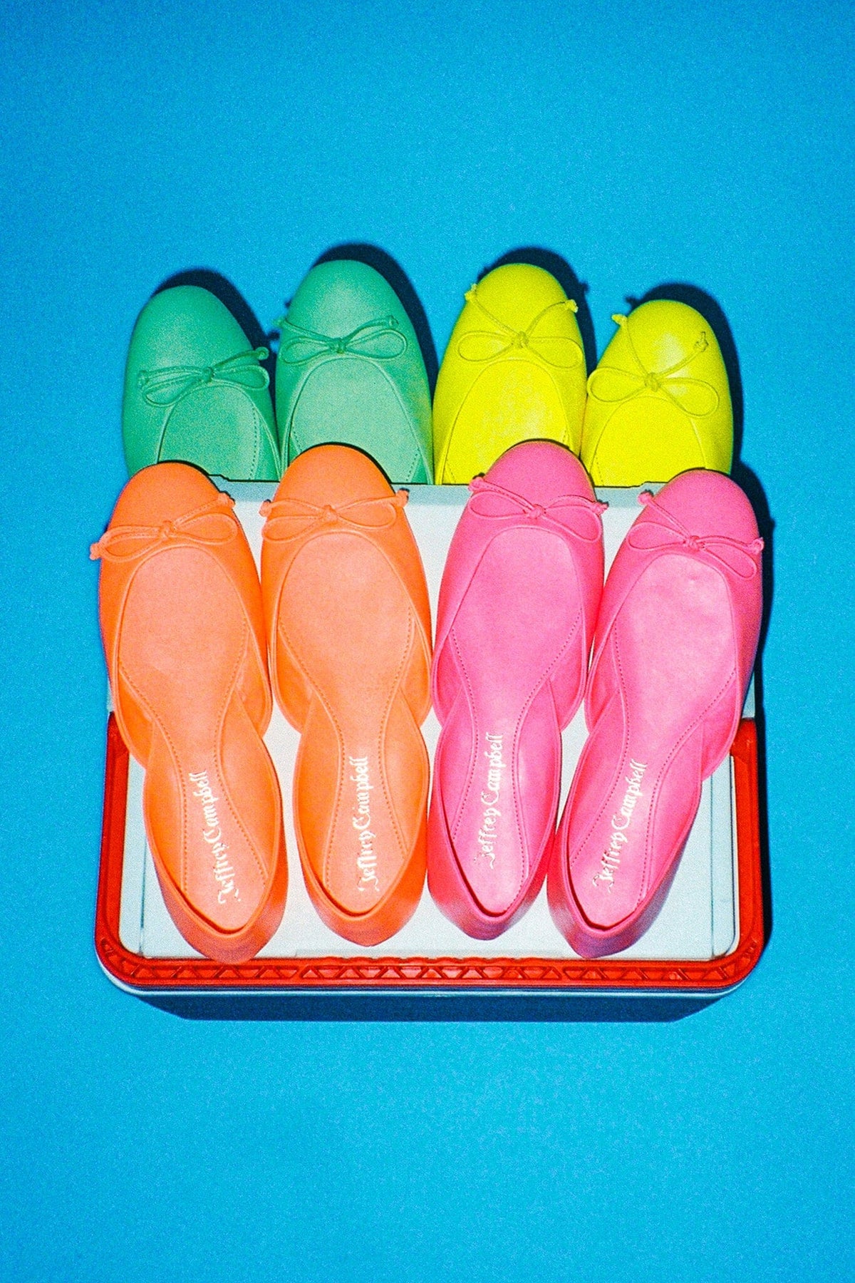 PERKY Jeffrey Campbell Ballet Flat Orange Neon