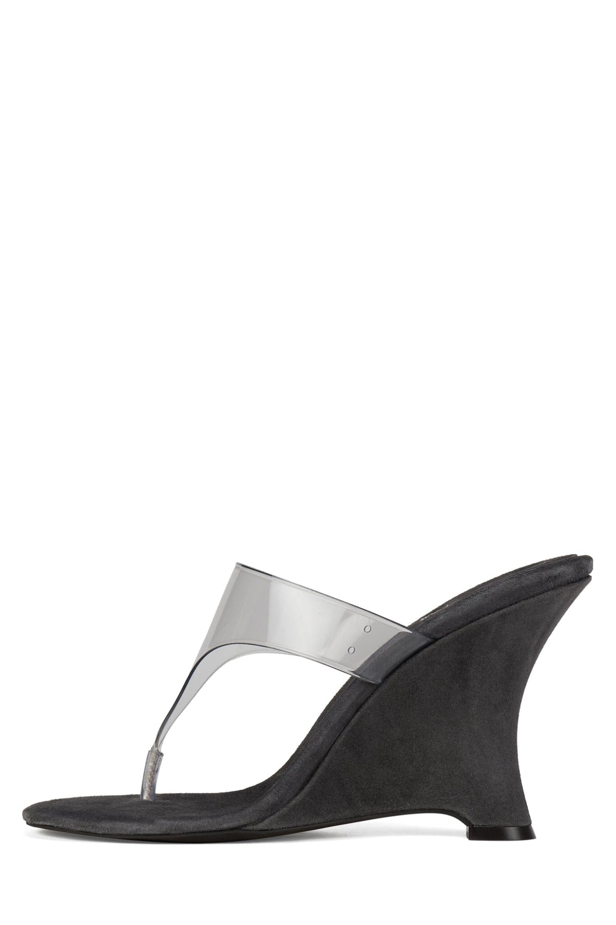 PERSISTENT Wedge Sandal Dark Grey Suede Combo