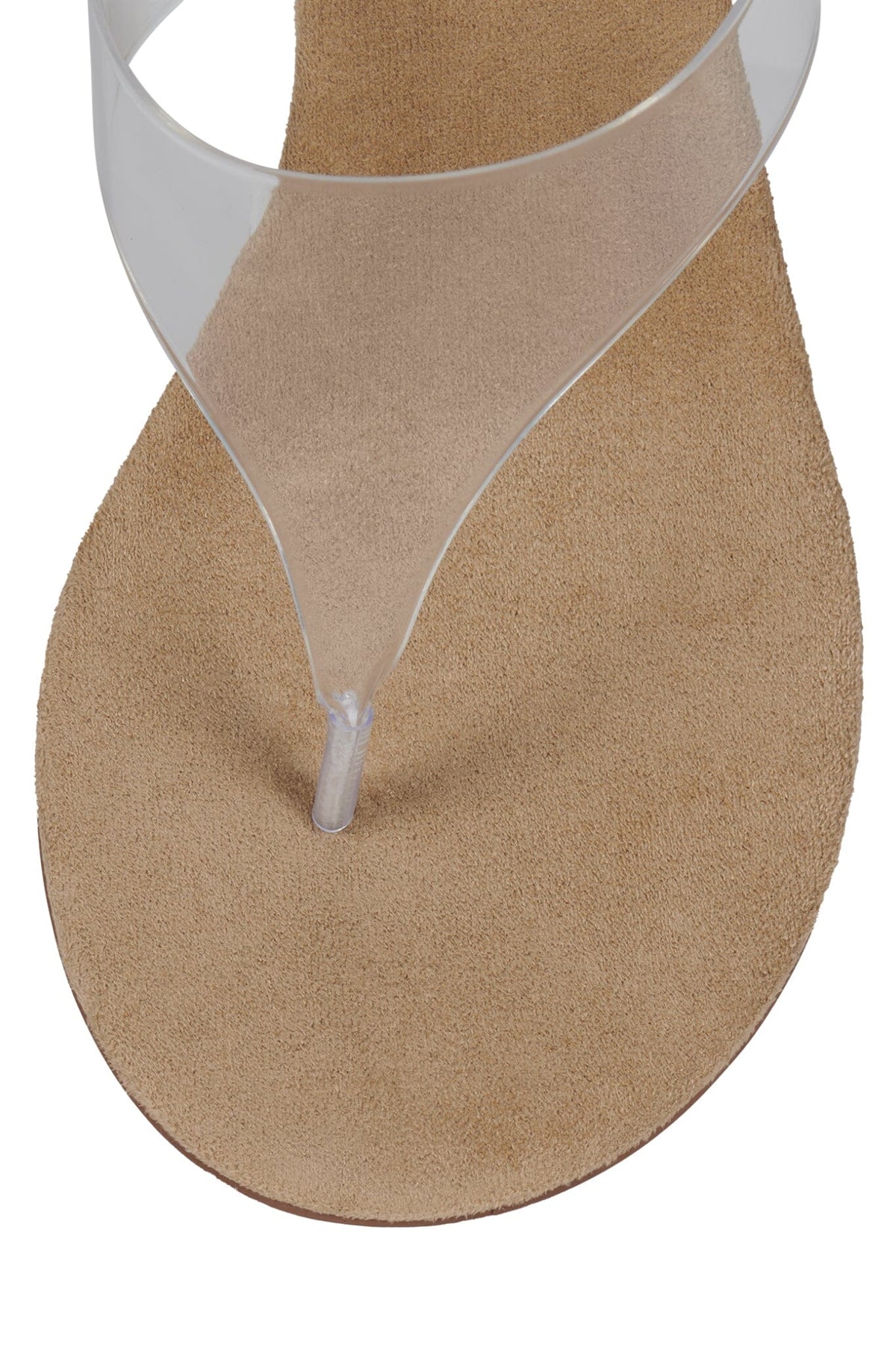 PERSISTENT Wedge Sandal Beige Suede Clear