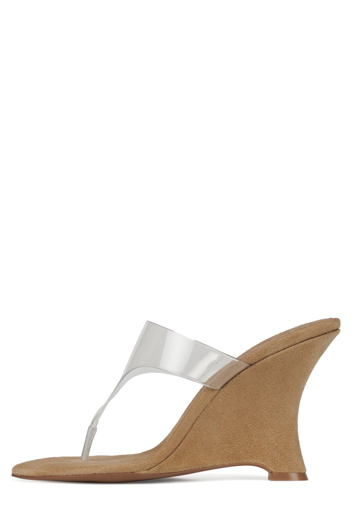 PERSISTENT Wedge Sandal Beige Suede Clear