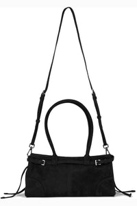 PESKY Jeffrey Campbell Shoulder Bag Black Suede