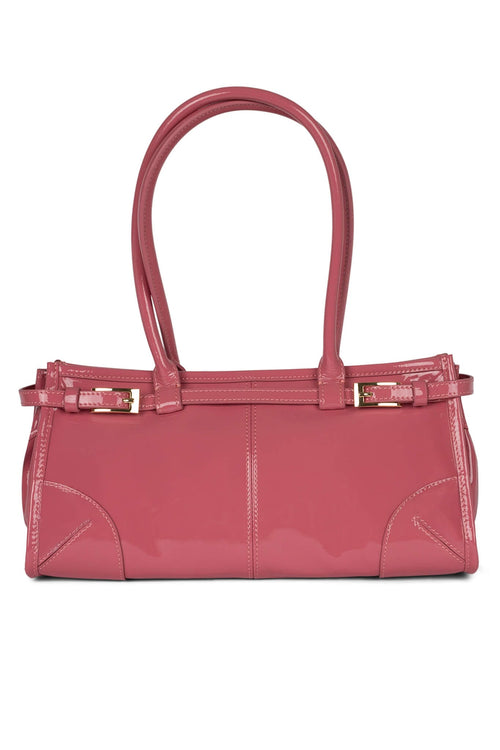PESKY Jeffrey Campbell Shoulder Bag Pink Crinkle Patent 