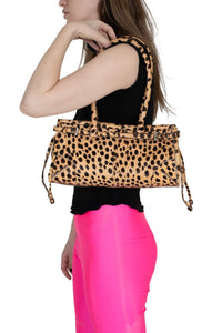 PESKY-F Jeffrey Campbell Shoulder Bag Beige Brown Spot