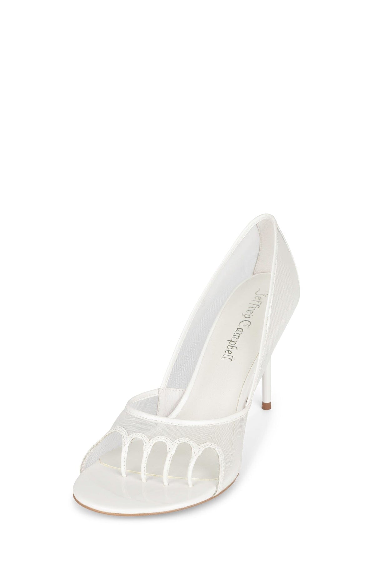 PHASES Heeled Sandal White Mesh Combo _hover