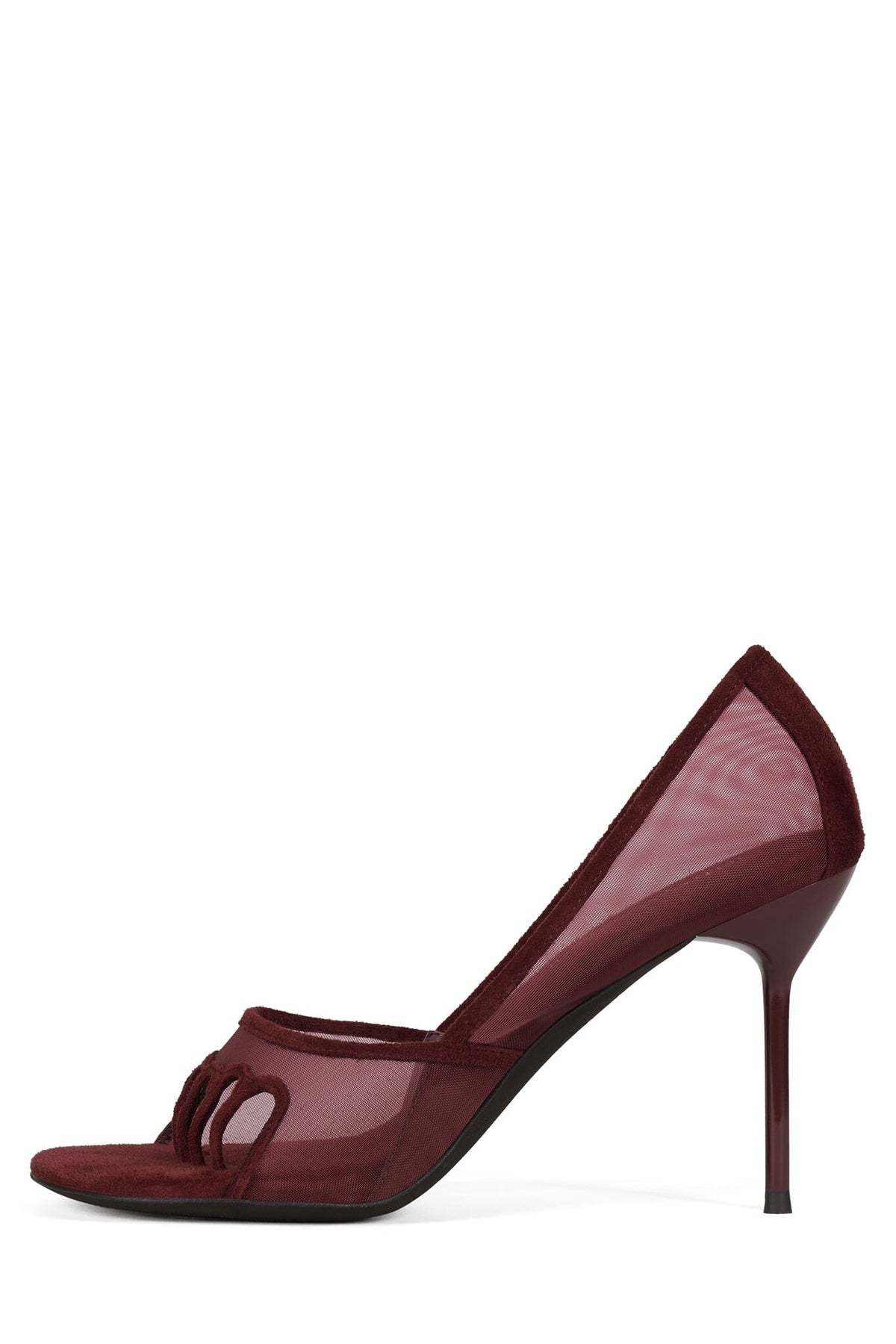 PHASES Heeled Sandal Wine Mesh Combo