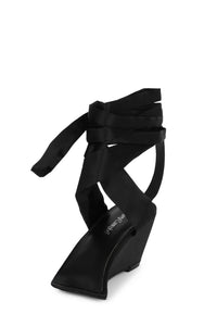 PIEDS-NUS Black Satin