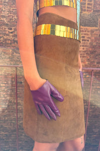 PIT-CREW Jeffrey Campbell Leather Gloves Wine