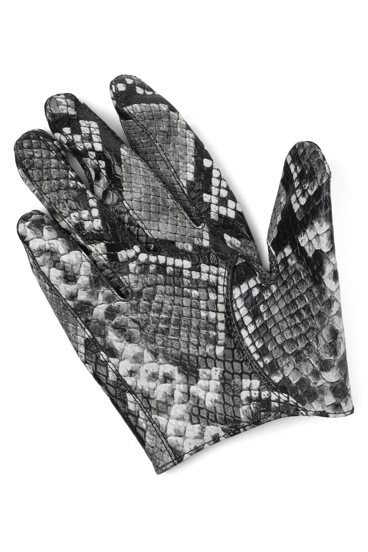 PIT-CREW Jeffrey Campbell Leather Gloves White Grey Python
_hover