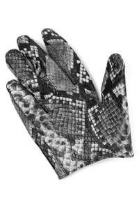 PIT-CREW Jeffrey Campbell Leather Gloves White Grey Python
_hover