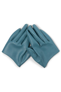PIT-CREW Jeffrey Campbell Leather Gloves Blue