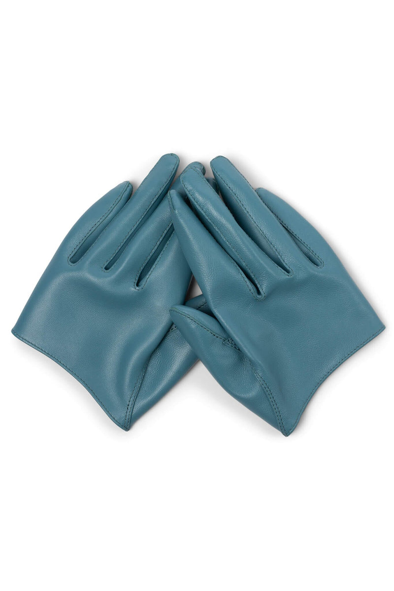 PIT-CREW Jeffrey Campbell Leather Gloves Blue