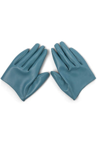 PIT-CREW Jeffrey Campbell Leather Gloves Blue