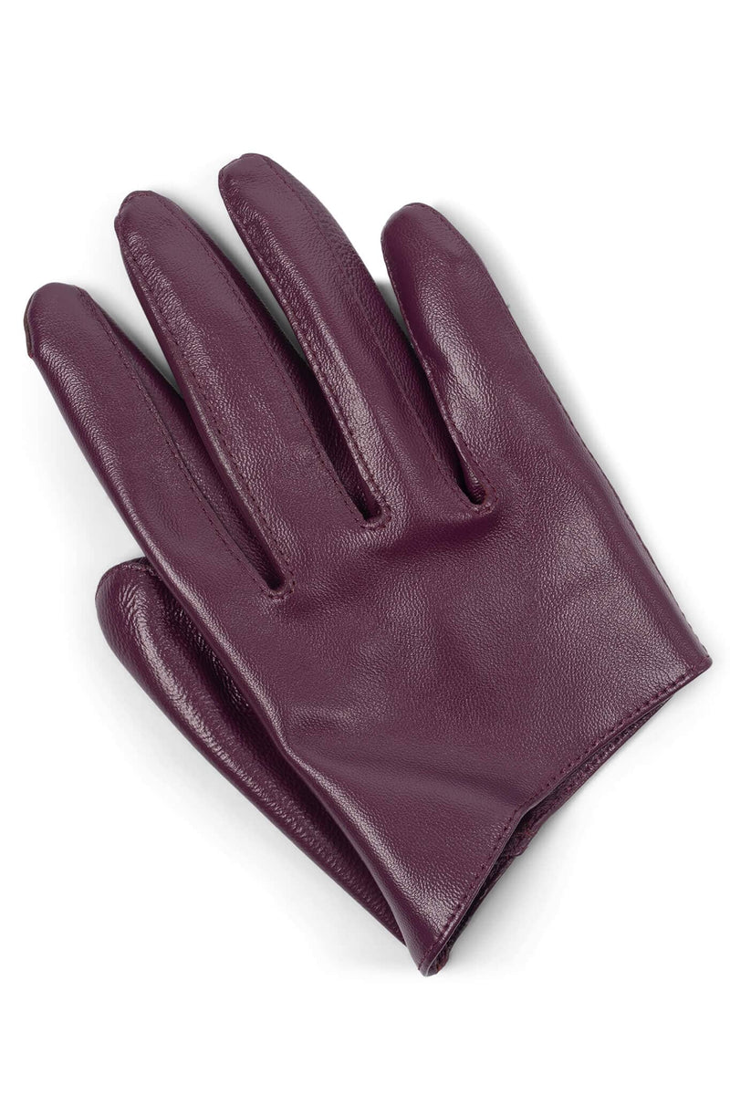 PIT-CREW Jeffrey Campbell Leather Gloves Wine