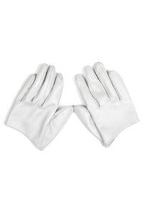 PIT-CREW Jeffrey Campbell Leather Gloves White