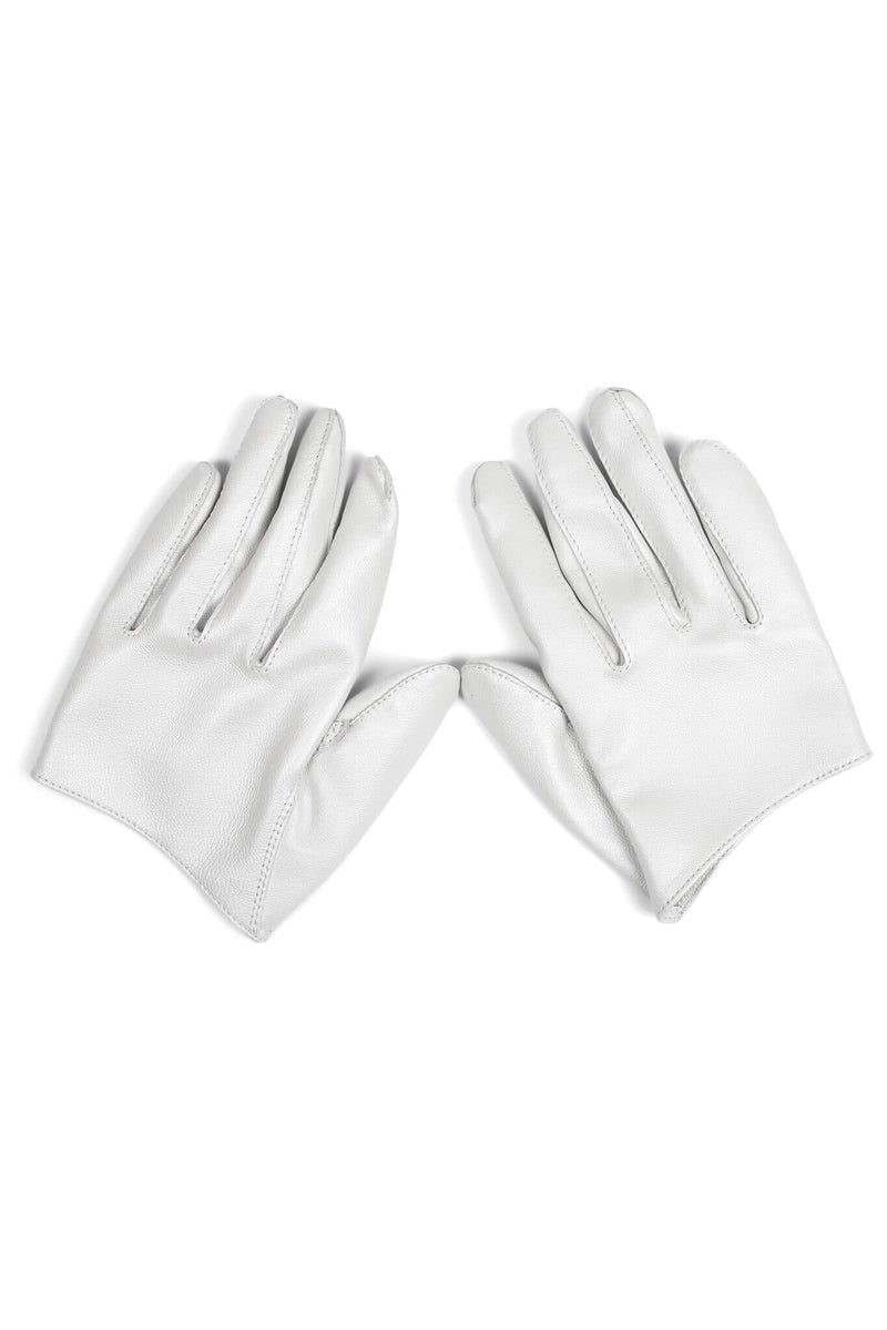 PIT-CREW Jeffrey Campbell Leather Gloves White