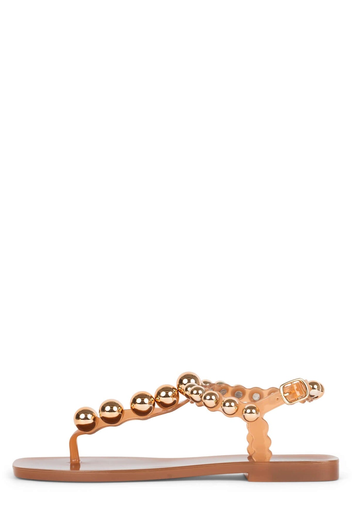 PLATED Jeffrey Campbell Thong Sandal Caramel Gold