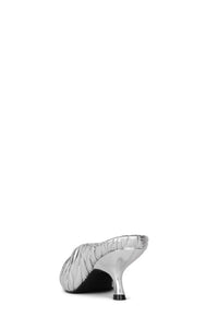 Jeffrey Campbell Heeled Mules Silver