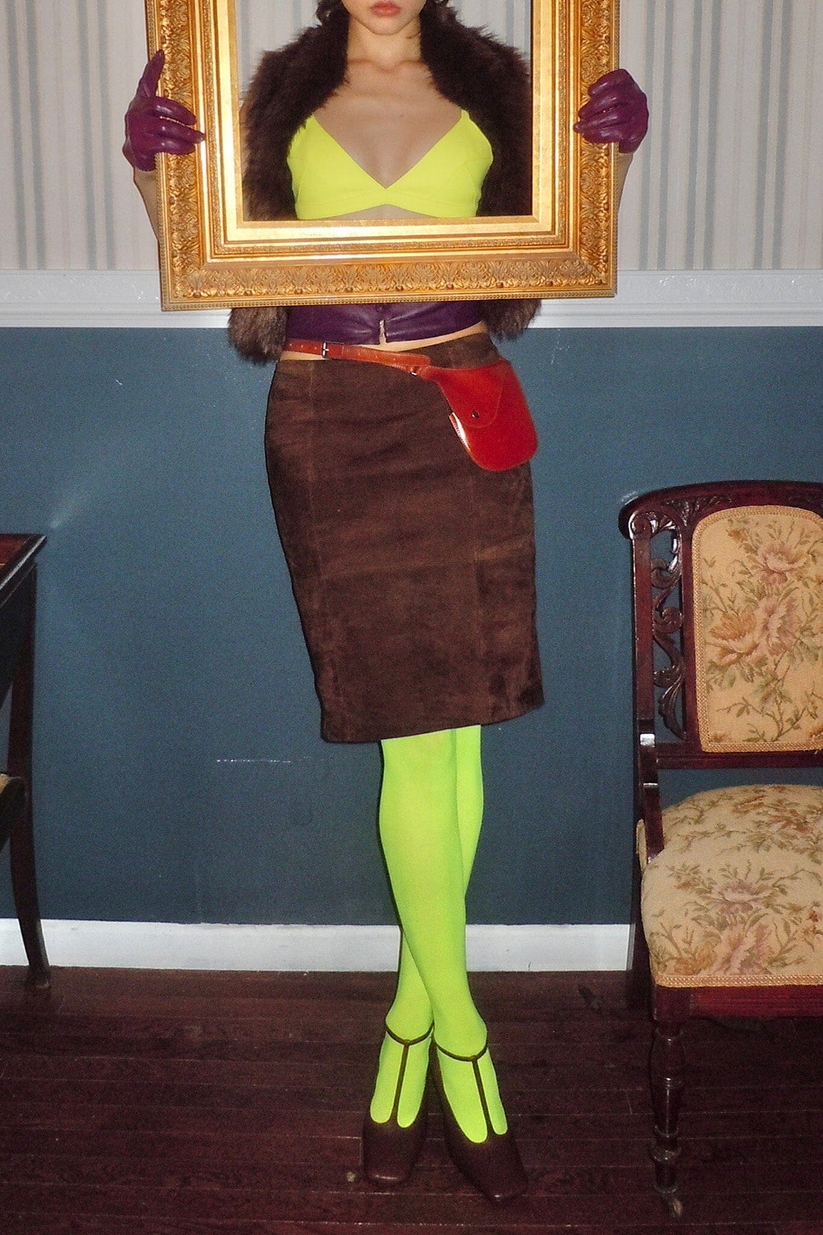 POCHETTE Tan Cross-back Harness Bag