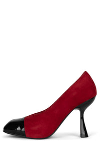 PRECISE-CP DV Red Suede Black Patent 6 