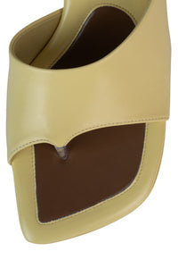 PRIMORDIAL Jeffrey Campbell Heeled Sandals Light Yellow Taupe