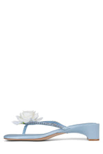 PRIMROSE Heeled Sandal STRATEGY Pastel Blue Silk White 6 