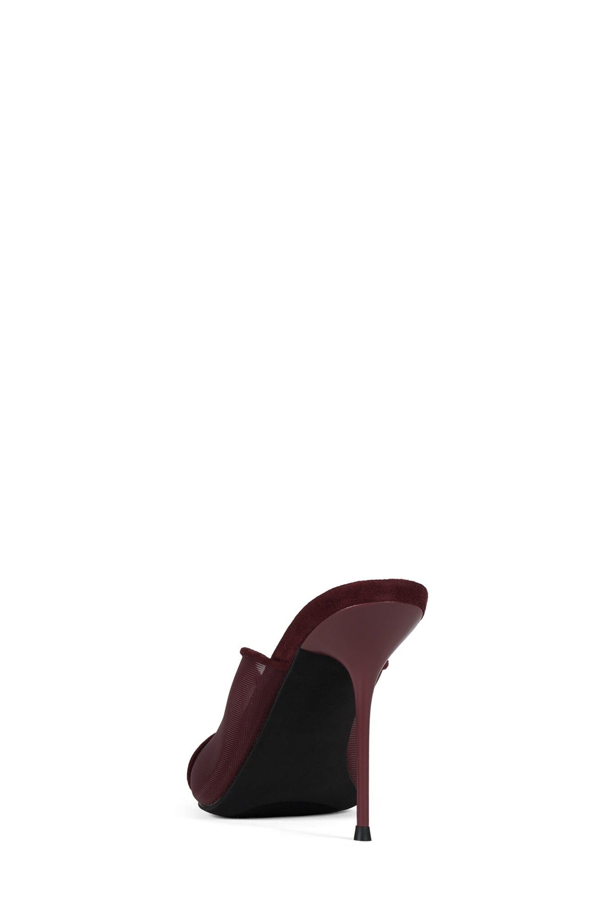 PROBLEM-MS Heeled Mule Wine Suede Combo