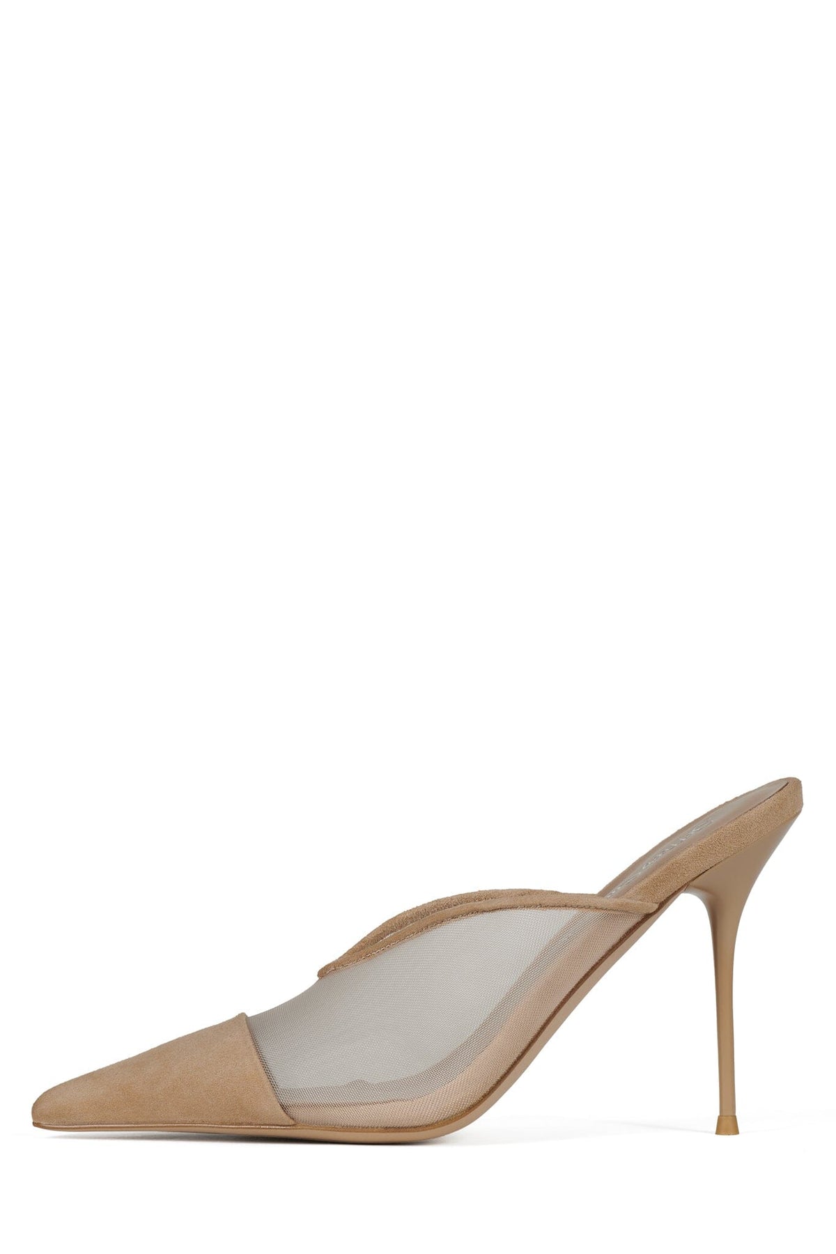 PROBLEM-MS Heeled Mule Beige Suede Combo