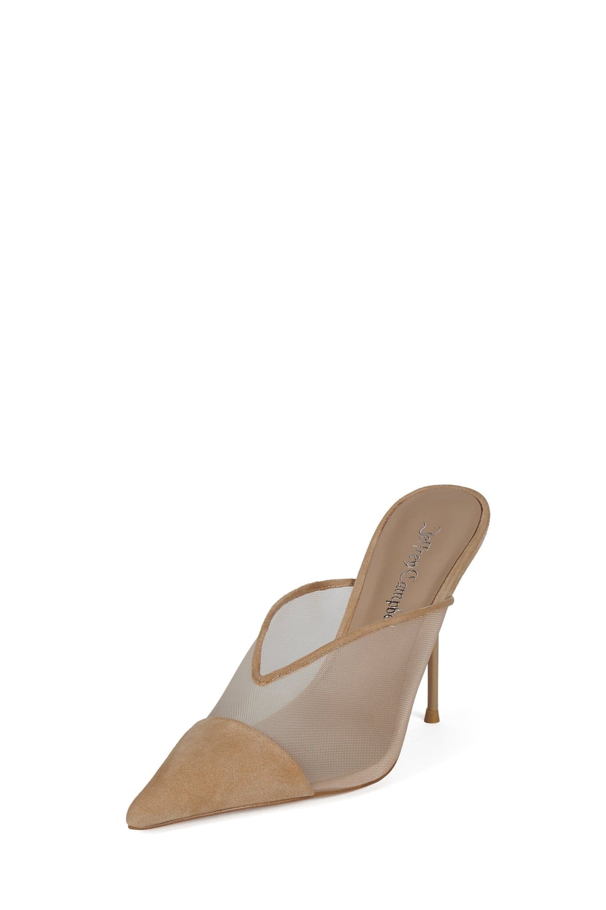 PROBLEM-MS Heeled Mule Beige Suede Combo _hover