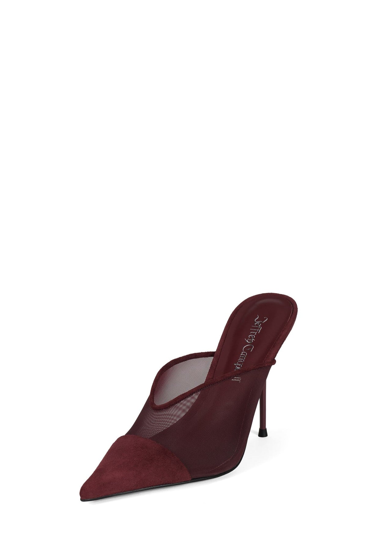 PROBLEM-MS Heeled Mule Wine Suede Combo _hover