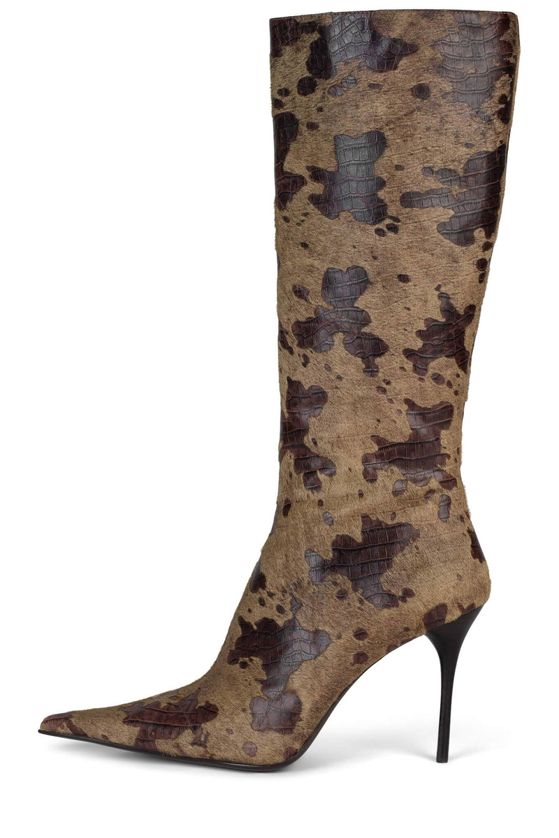 PROPOSAL-F Knee-High Boot YYH Tan Croco 6 