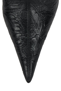 PROPOSAL Jeffrey Campbell Stiletto Boot Black Embossed Floral